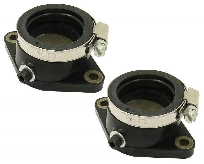 Two Left Carburetor Intake Manifold Boot W Clamp For Suzuki Gs850g 1980-1983