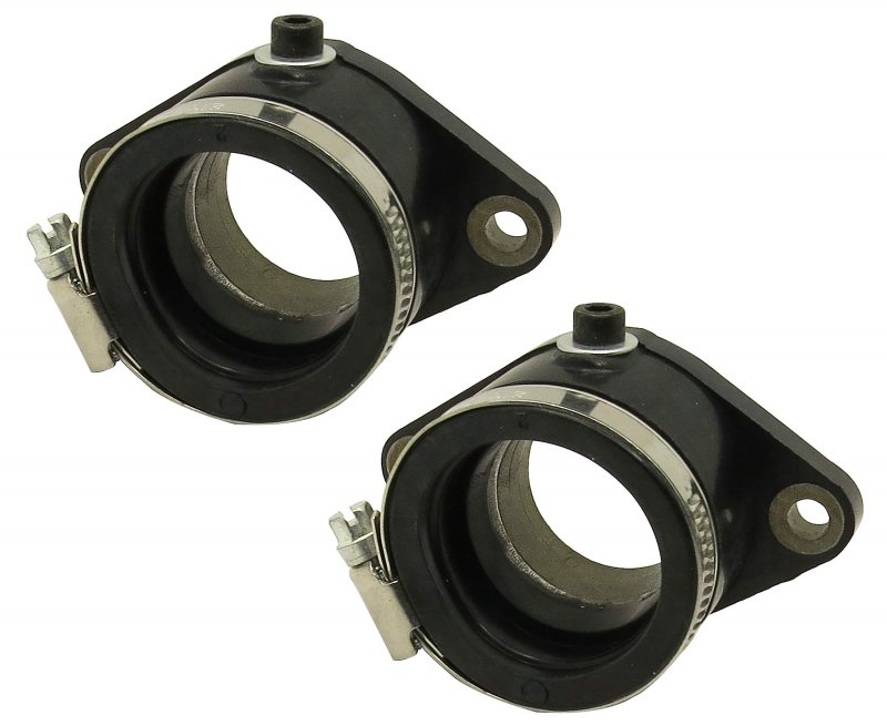 Two Left Carburetor Intake Manifold Boot W Clamp For Suzuki Gs850g 1980-1983