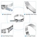 Uxcell T-bolt Hose Clamps 2pcs Working Range 75-83mm 201 Stainless Steel Bolt Intake Intercooler Fo Clamp Tube