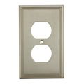 Cosmas 65049-sn Satin Nickel Single Duplex Electrical Outlet Wall Plate Cover 