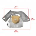 Caltric Front Brake Caliper With Disc And Studs Compatible Honda Fourtrax Rancher Trx420fa 2014-2022