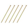5pcs Fence Deck Nails 7-1 16 Inch Carbon Steel Spiral Nail Shank Spikes For House Floor Repairing Wall Woodworking Color Zinc 