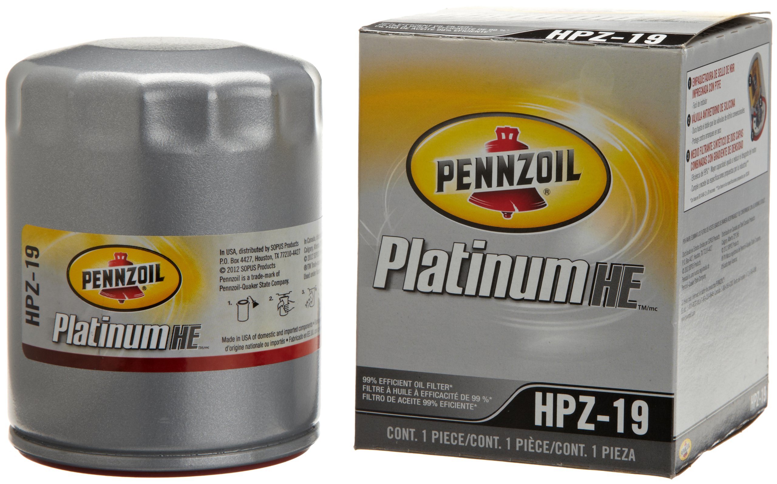 Pennzoil Hpz-19 Platinum Spin-on Oil Filter