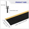 Uxcell 2pcs Door Brush Bottom Sweep H-shape Aluminum Alloy Base With 3 9-inch Pp For Home Industrial 47-inch L Golden