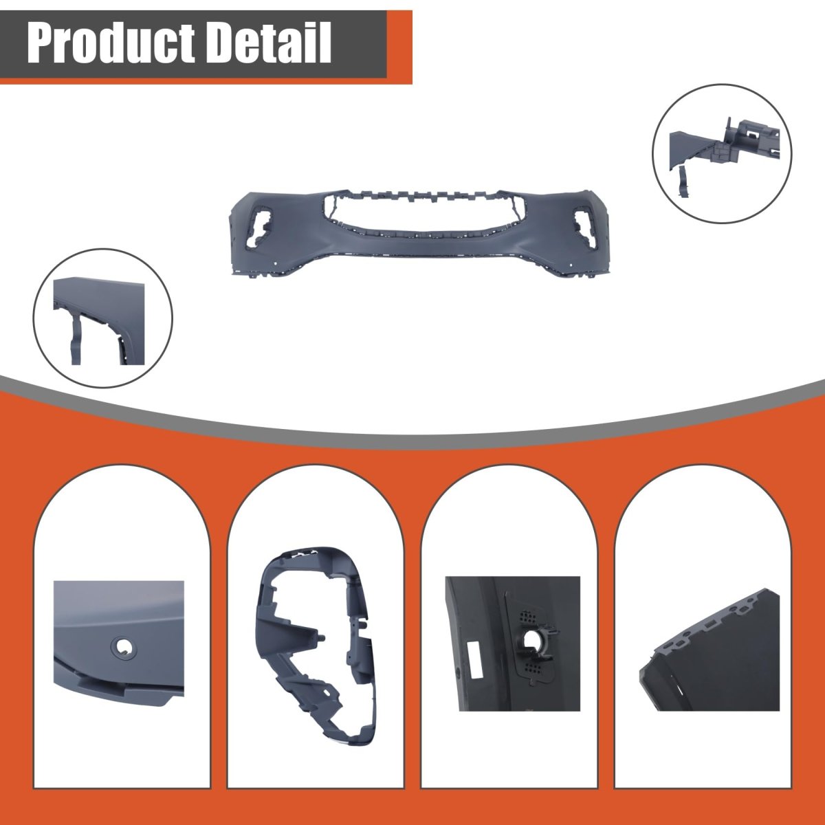 Front Bumper Cover Replacement For Escape 2023 2024 Primed Plastic With Park Sensor Holes Direct