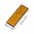 X Autohaux 6 Pcs Rectangular Stick-on Safety Spoke Reflective Self Adhesive Reflector For Gate Posts Cars Trailer Motorcycle