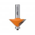 836 920 45 Degrees Chamfer Bit 1 2 In Shank Carbide Tipped 1 75 Diameter And 5 8 Cutting Depth With Bearing Orange Shield