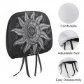 Alchemy Symbols Planet Icon Magic Astrology Mystery Occultism 2pcs Universal Car Seat Headrest Protector Covers Soft Cover