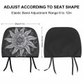 Alchemy Symbols Planet Icon Magic Astrology Mystery Occultism 2pcs Universal Car Seat Headrest Protector Covers Soft Cover
