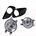 Ricoy For Toyota Yaris Sedan 4d 2007-2012 12v 55w H11 Halogen Bulb Clear Fog Driving Lights Black Grill Cover Wire Harness