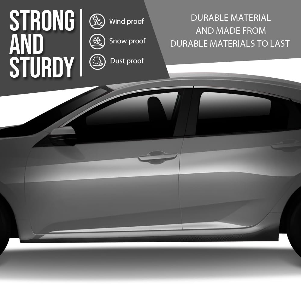 Side Skirt Extension For Honda Civic Sedan 4 Door 2016 2017 2018 2019 2020 2021 Including Si Model Not Fit 2 Or Type-r