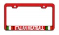 Italian Meatball Italy Rd Auto Metal License Plate Frame Tag Holder Heavy Duty Stainless Steel Universal Fit For Us And Canada 