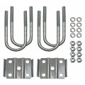 Round U Bolt Plate Kit For Trailer Axle Galvanized Zinc 3 W X 7 L Single