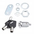 Uxcell Tubular Cam Lock 1-1 8 Cylinder Length Fits On 7 Max Thick Panel Chrome Finish Keyed Different 2pcs