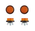 Amber Reflector Motorcycle License Plate Bolts Wing Nuts 4 Pack 1 In Diameter Plastic Ch4a-1 
