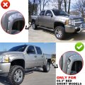 Fender Flares For 2007 2013 Chevy Silverado 1500 5 8 Ft Short Bed Crew Cab Textured Riveted Style Black Wheel Protector Cover 4