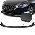 Auto Dynasty 3pcs Car Front Bumper Lip Spoiler Wing Body Kit Compatible With Mazda 6 2019-2021 Matte Black