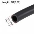 Uxcell Lubricating Oil Hose 14mm Id 18mm Od 6 6ft Rubber Water Black 4 Clamps