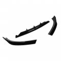 Ocpty 3pcs Glossy Black Front Bumper Lip Compatible With 2013-2017 For Audi S5 2015-2016 A5