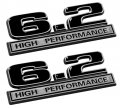 6 2 Liter High Performance Emblems In Black And Chrome Pair