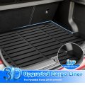 Cartist Cargo Liner Compatible With Hyundai Kona 2018-2023 N 2022-2023 Electric 2019-2023 All Weather Anti-slip Rear Trunk Mat