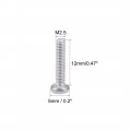 Uxcell M2 5x12mm Machine Screws Pan Phillips Cross Head Screw 304 Stainless Steel Fasteners Bolts 60pcs