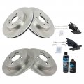 Front And Rear Semi Metallic Brake Pad Rotor Kit With Chemical Bka18150 For 2002 2006 Mini Cooper
