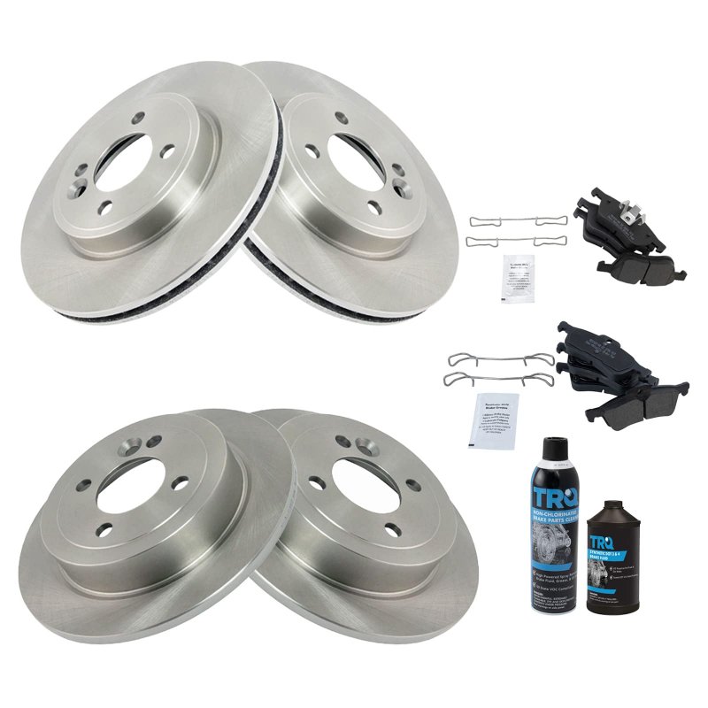 Front And Rear Semi Metallic Brake Pad Rotor Kit With Chemical Bka18150 For 2002 2006 Mini Cooper