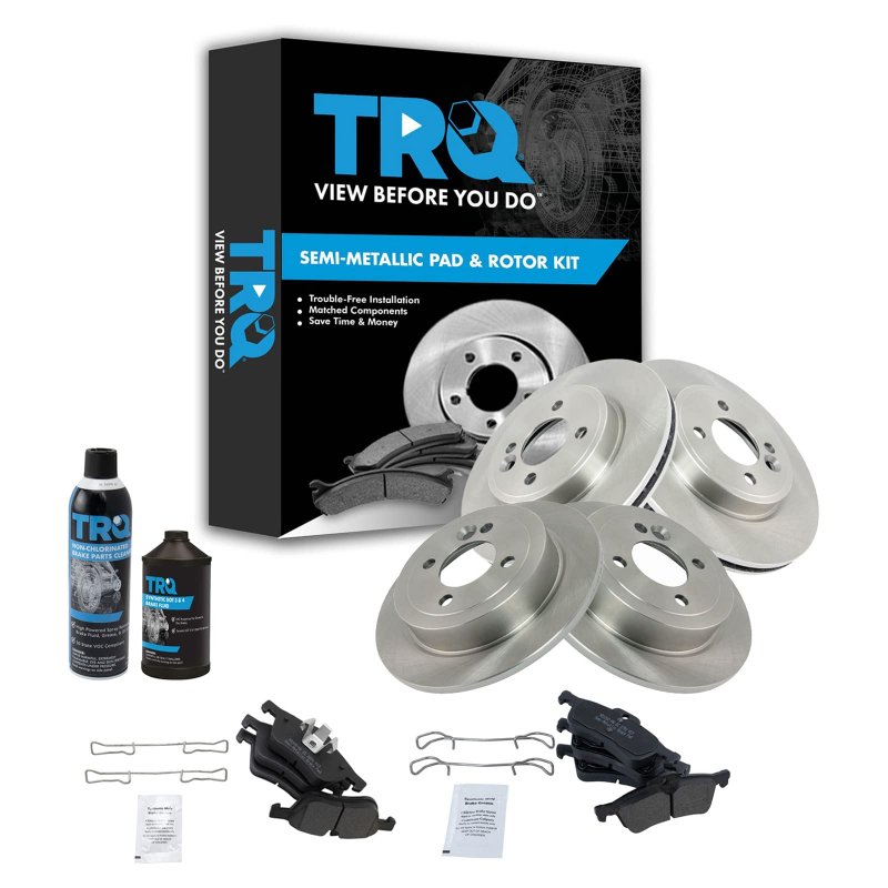 Front And Rear Semi Metallic Brake Pad Rotor Kit With Chemical Bka18150 For 2002 2006 Mini Cooper