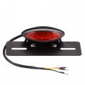 Goofit Motorcycle Led Tail Light Integrated License Plate Rear Brake Lamp Cafe Racer Bobber Smoky Lensi Redi