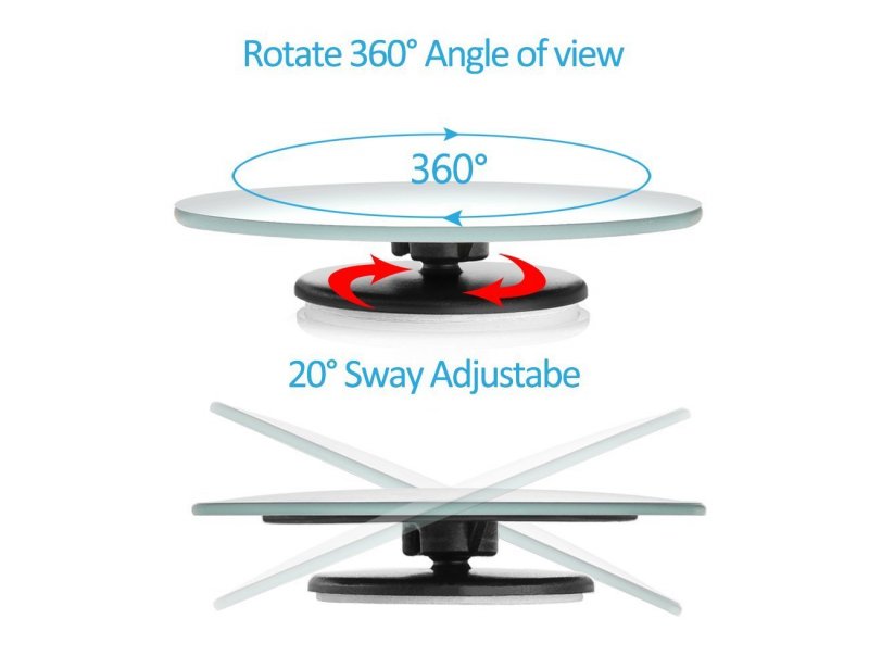 Adjustable Round Blind Spot Mirrors 2 Pack Hd Glass Convex Rear View Mirror With 360 Degrees Rotation For Car Suv And Trucks