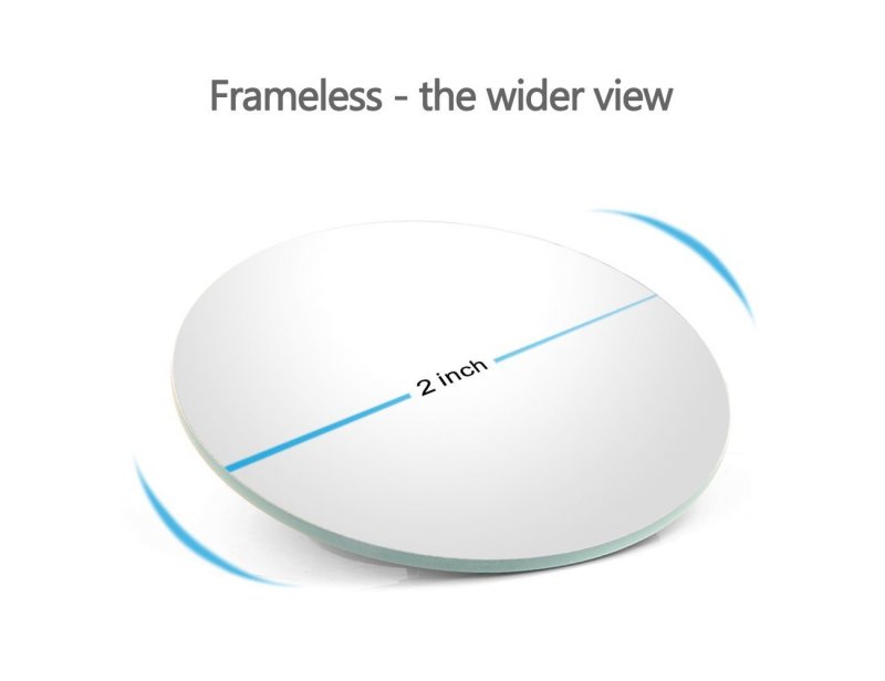 Adjustable Round Blind Spot Mirrors 2 Pack Hd Glass Convex Rear View Mirror With 360 Degrees Rotation For Car Suv And Trucks