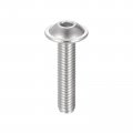 Uxcell Flanged Button Head Socket Cap Screws M5 22mm Hex Drive 304 Stainless Steel Fasteners Bolts Fully Threaded Machine Screw