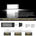 Vipmotoz Bright White Smd Full Led License Plate Tag Lights Compatible With 2016-2018 Hyundai Tucson Chrome Housing Clear Lens