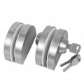 Uxcella 10-12mm Thickness Glass Double Bolts Type Swing Push Sliding Door Lock