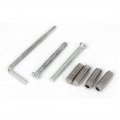 Uxcella 10-12mm Thickness Glass Double Bolts Type Swing Push Sliding Door Lock