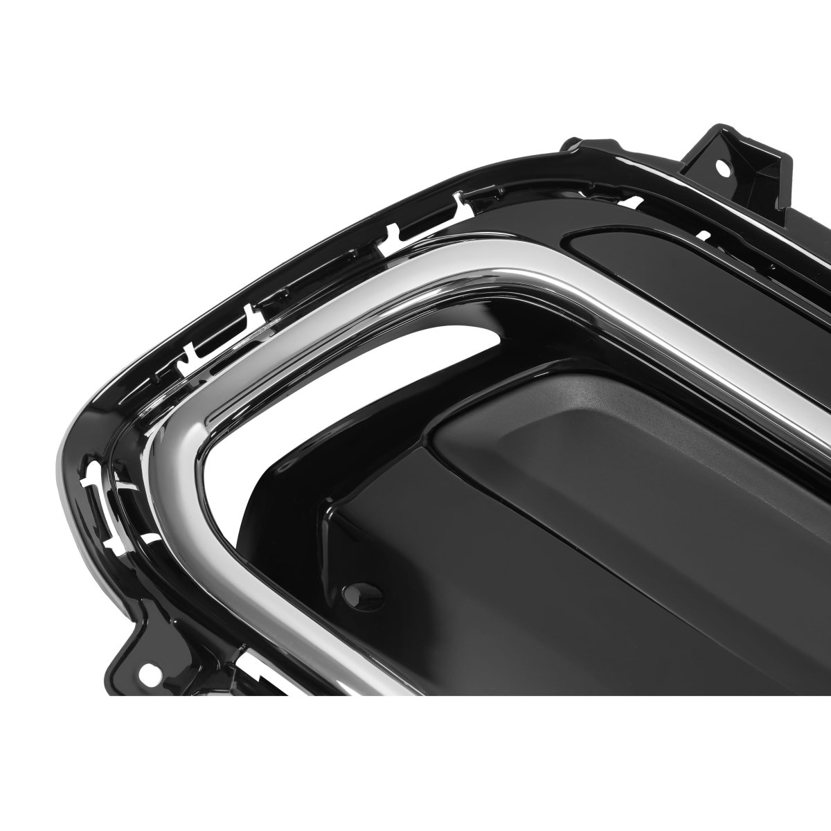 Right Fog Light Bezel For 2017 Hyundai Santa Fe Sport Front Bumper Lamp Trim Cover Painted Black And Chrome Silvery Passenger
