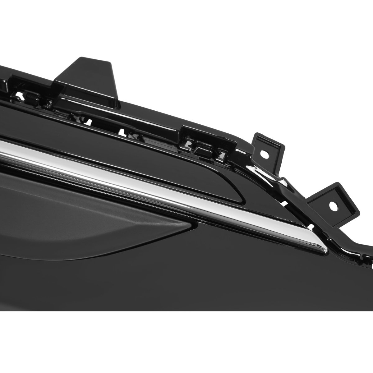 Right Fog Light Bezel For 2017 Hyundai Santa Fe Sport Front Bumper Lamp Trim Cover Painted Black And Chrome Silvery Passenger
