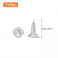 Uxcell 40pcs Flat Head Torx Screws M4 X 12mm 304 Stainless Steel Countersunk Self Tapping Anti-theft Wood Tamper Resistant Fit