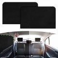 Zatooto Car Window Curtains 2 Pcs Black Silk Side Rear Protection Covers Magnetic Privacy Sun Shade Keeps Cooler For Baby Kids 