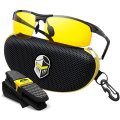 Blupond Night Vision Glasses For Driving Men Women Yellow Tint Anti Glare Nighttime Knight Visor 