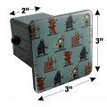 8-bit Pixel Heroes Rpg Pattern Tow Trailer Hitch Cover Plug Insert