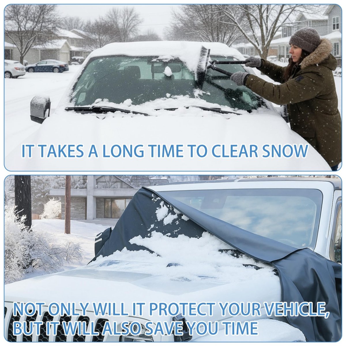Tallew Windshield Snow Cover For Wrangler Jk Jl And Gladiator Jt Waterproof With Side Mirror Ice All Weather