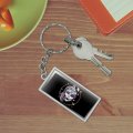 Graphics More Rectangle Cyborg Android Robot Science Woman Face Keychain In Chrome Plated Metal