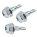 Self Tapping Screws 3 Pieces Steel With Chrome Finish Hex Drive Zinc Plated 4 In Overall Length Alx-pau-mm-45554-cl360a50 