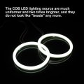 Acropix 100mm Car Cob Led Angel Eyes Circle Ring Fog Light Headlight Lamps White Pack Of 2