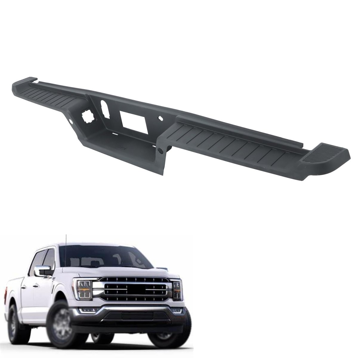 Rear Bumper Top Step Pad Black Cover Replacement For F150 2021-2023