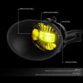 Auto Dynasty Pair Hi-power Led Fog Light Lamp Bezel Cover Switch Compatible With 02-09 Dodge Ram 1500 2500 3500 Steel Bumper