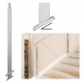 Muzata 30a Slope 36 X1 X2 Cable Railing Post For Knee Wall Adjustable Top Stainless Steel T304 Brushed Finish Wood Deck Pr11 