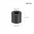Uxcell Abs Round Spacer Washer 3 2mm Id 7mm Od Length For M3 Screws Block Black 250pcs 3d Printer Tv Wall Mount Outlet Pegboard